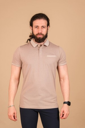 Oxford Pike Fleto Cepli T-Shirt Bej