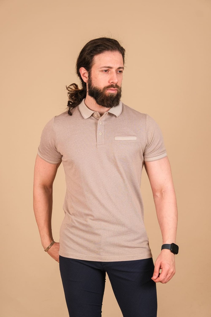 Oxford Pike Fleto Cepli T-Shirt Bej