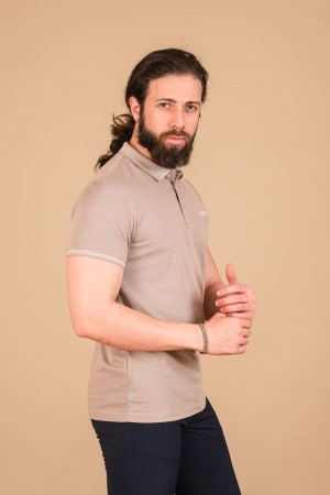 Oxford Pike Fleto Cepli T-Shirt Bej