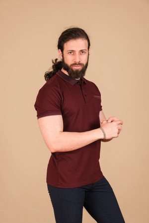 Oxford Pike Fleto Cepli T-Shirt Bordo