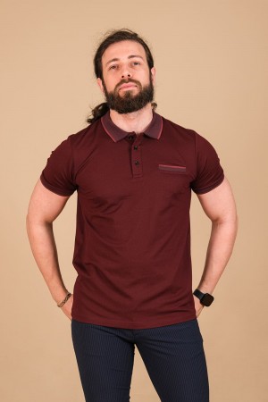 Oxford Pike Fleto Cepli T-Shirt Bordo