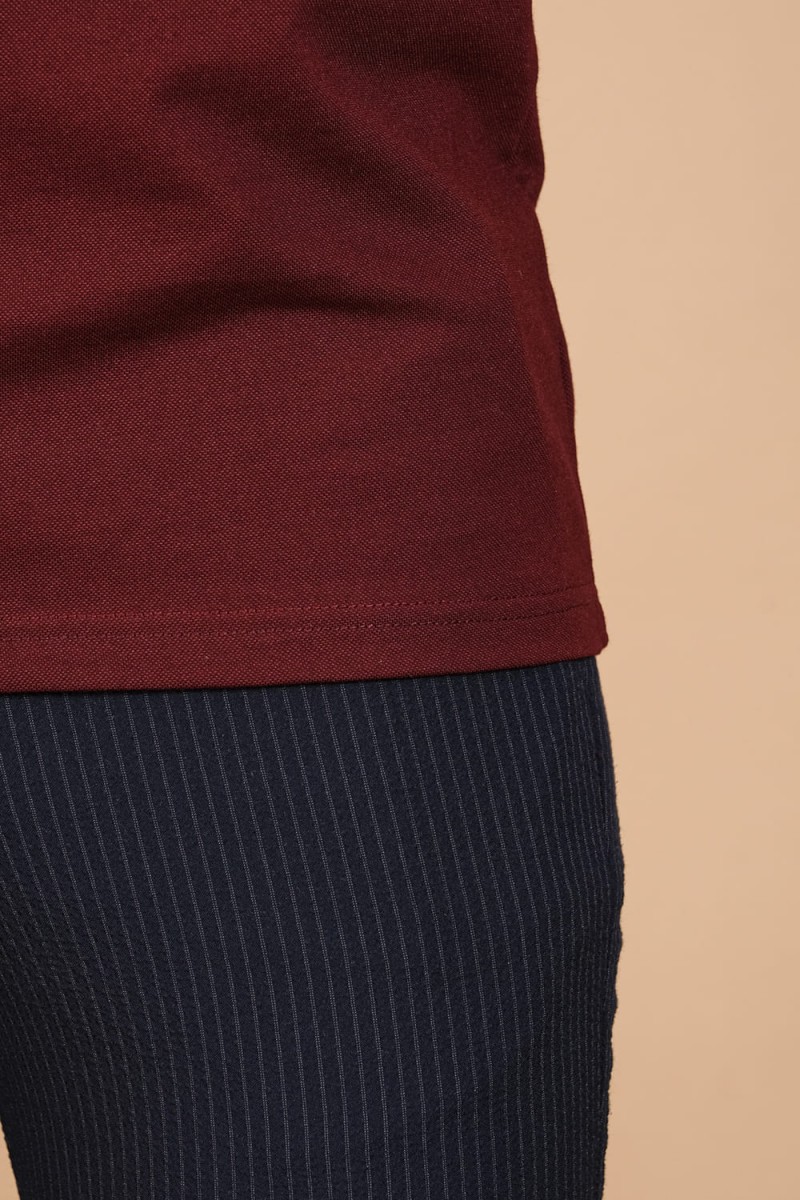 Oxford Pike Fleto Cepli T-Shirt Bordo